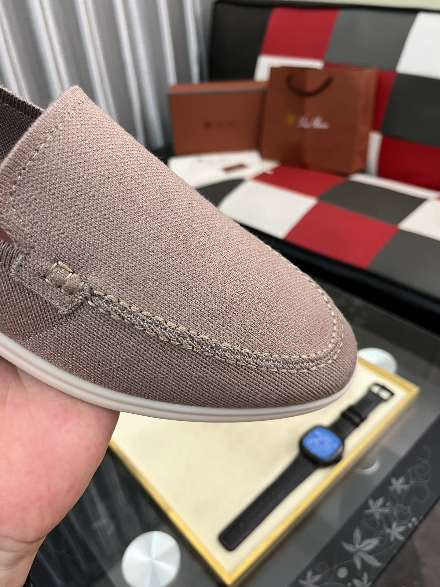 Men's men's shoes💰420⌚️⌚️Loro*Piana pure original 2025 soft and comfortable LP deerskin flat-soled casual star's same style slip-on Loaf men's shoes, size: 38-446️⃣colors available